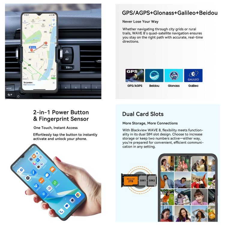 Blackview WAVE 8, 4GB+256GB, 6.56 inch Android 14 Unisoc T606 Octa Core, Network: 4G, OTG Blackview WAVE 8, 4GB+256GB, 6.56 inch Android 14 Unisoc T606 Octa Core, Network: 4G, OTG